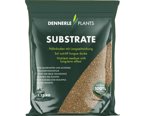 DENNERLE PLANTS substraat, ca. 0,5 mm, ca. 1,25 kg, bruin