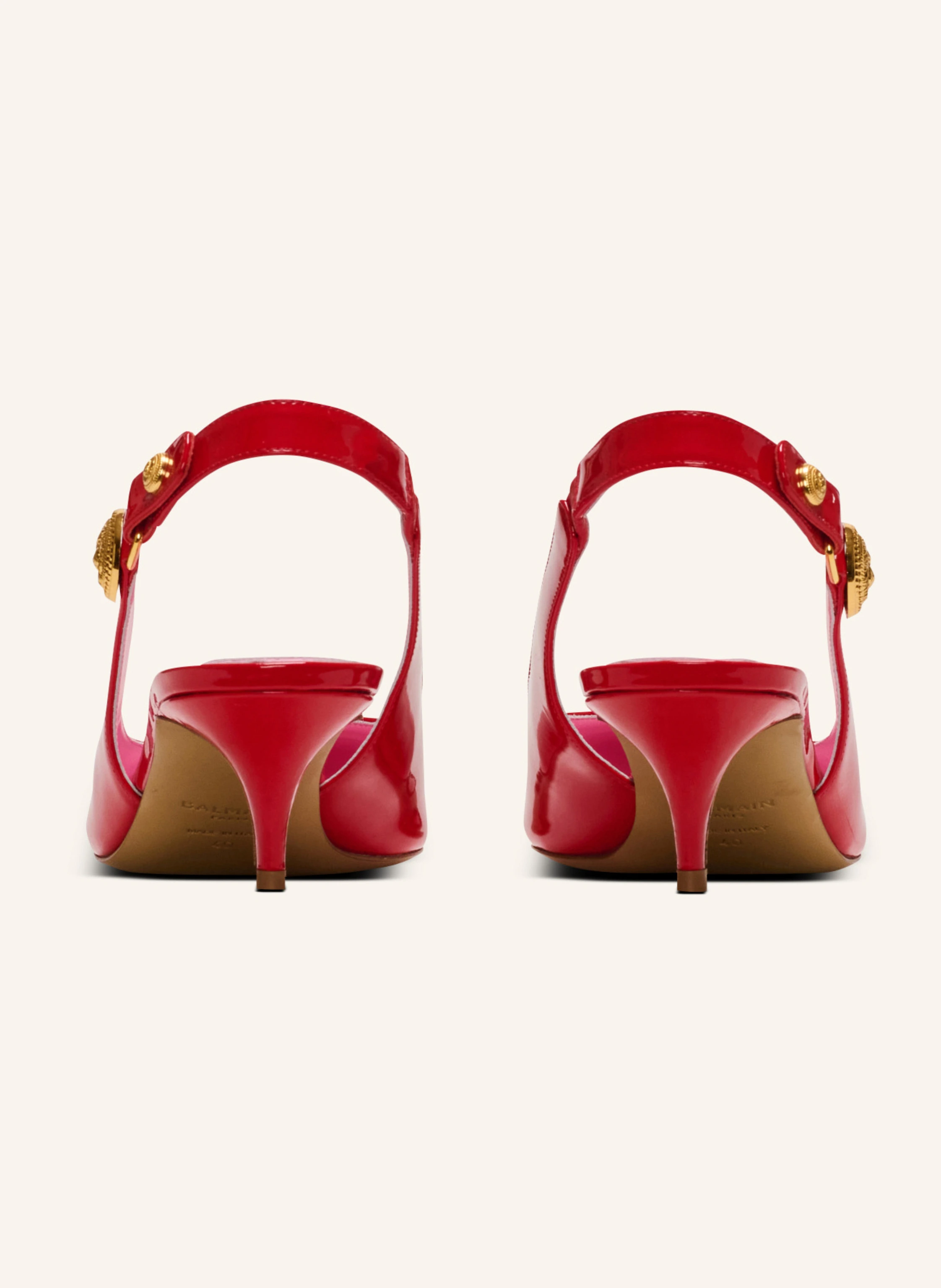 BALMAIN Kitten Slingbacks Eva aus Lackleder