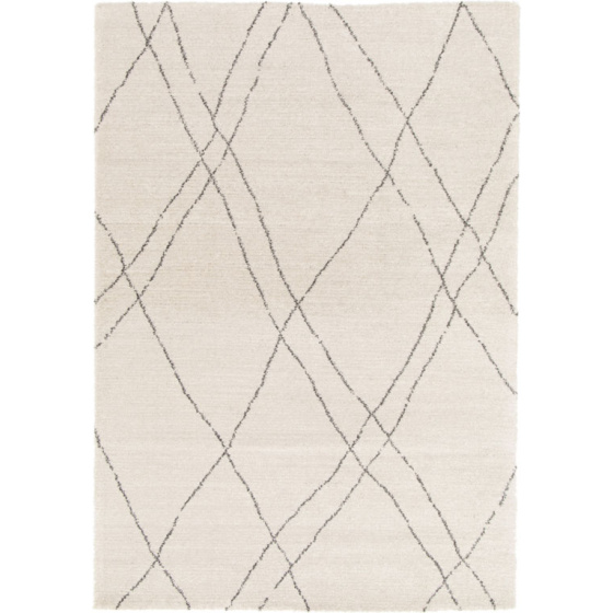 Tapis motif berbère - aria - blanc cassé - 200 x 290 cm