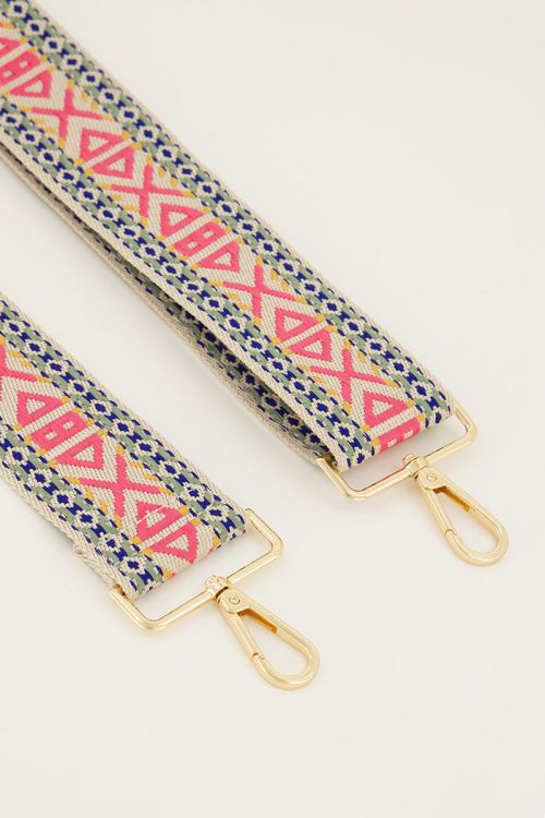 Aztec bag strap roze