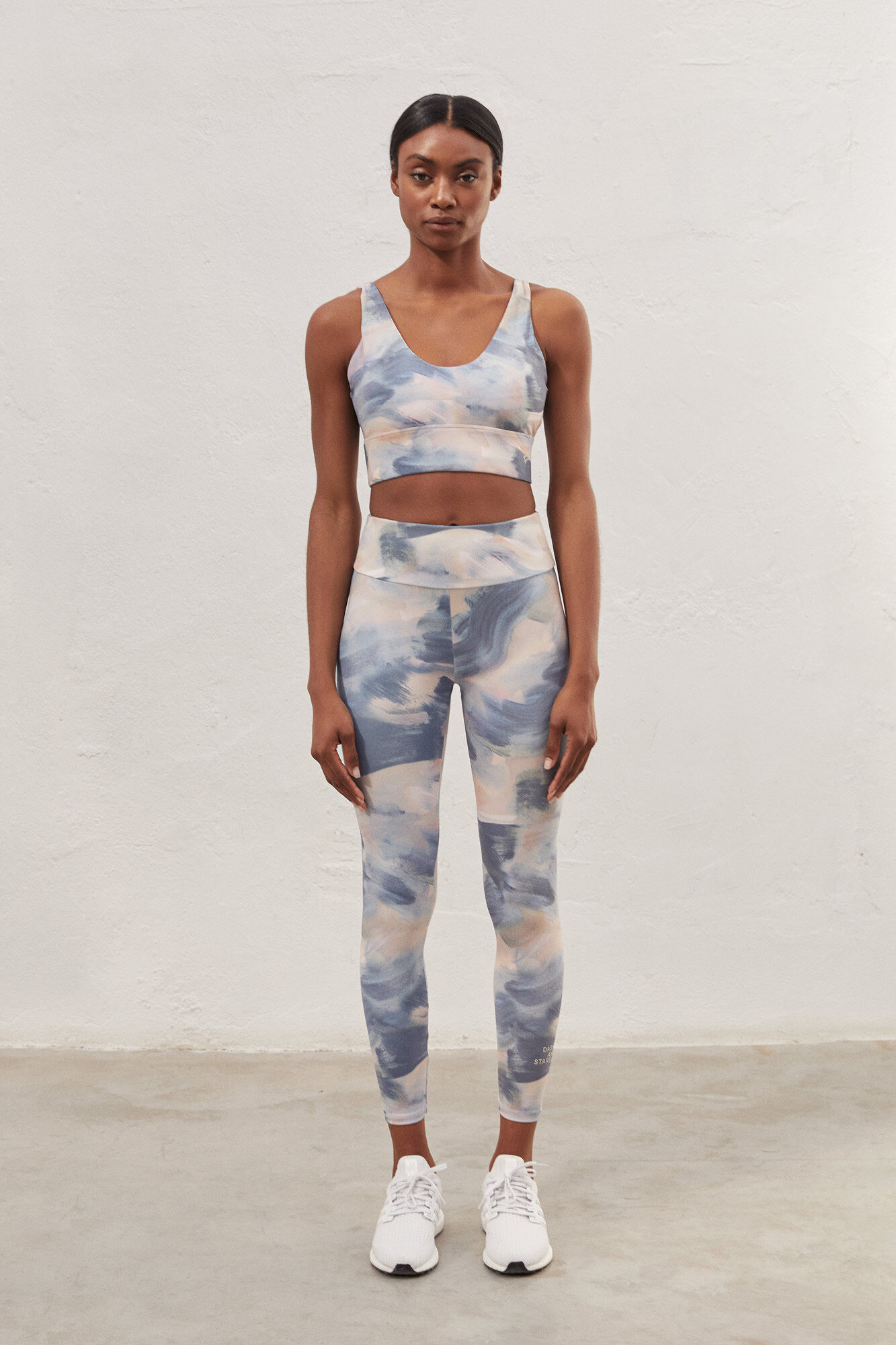 Legging multicolorida em microfibra 4D Stretch - estampa
