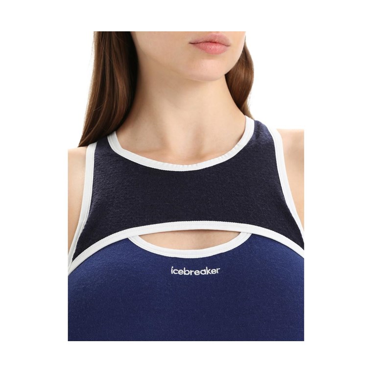 Icebreaker ZoneKnit Sports Bra Women Royal Navy/Midnight Navy