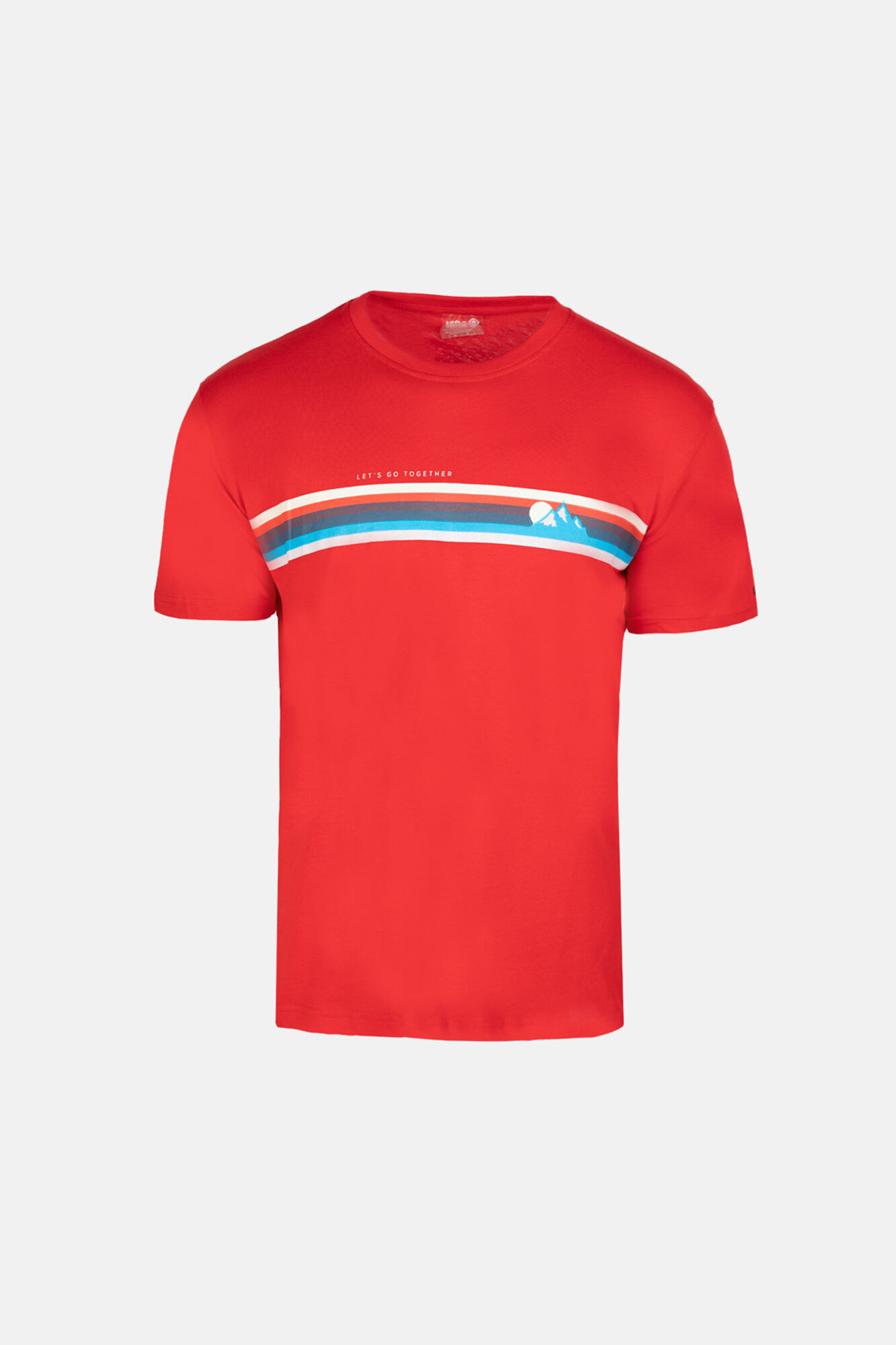 Camiseta de manga curta Abella Cotton - vermelha