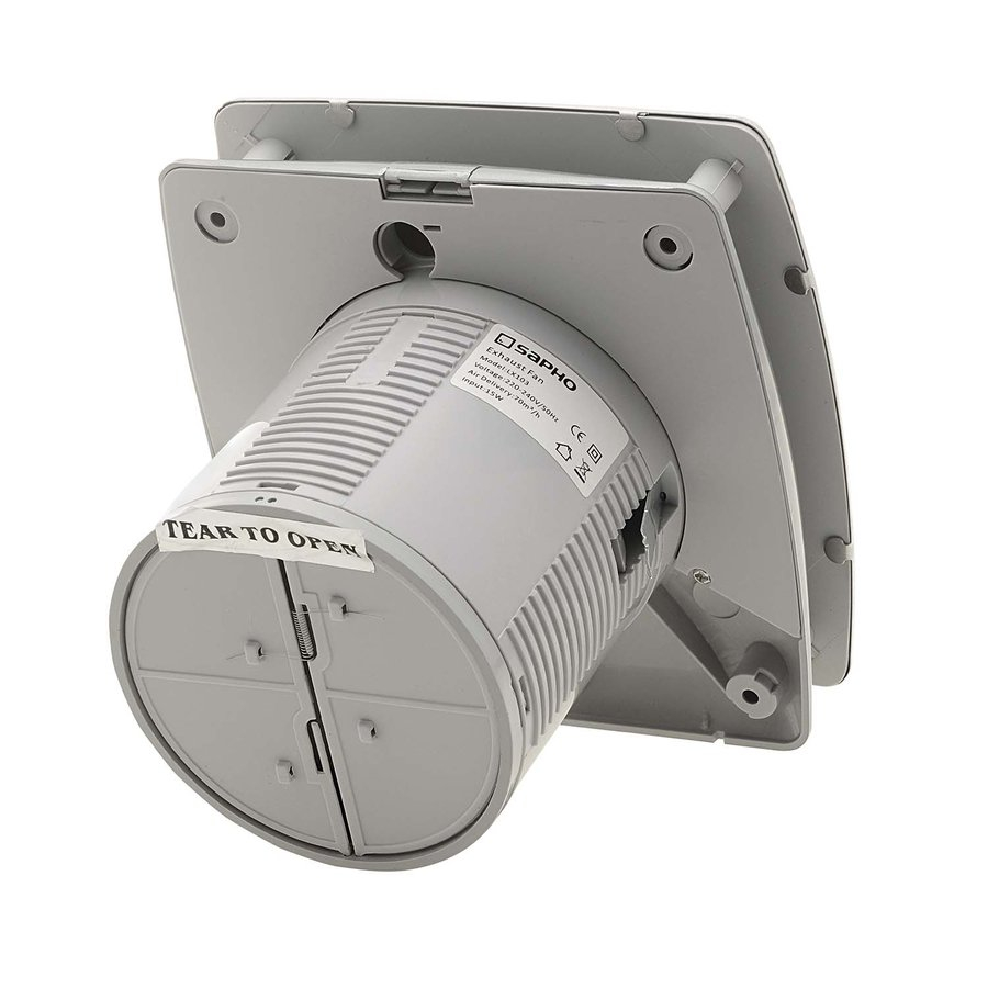 Sapho LEX badkamer ventilator met timer 15W Ø100mm roestvrijstaal