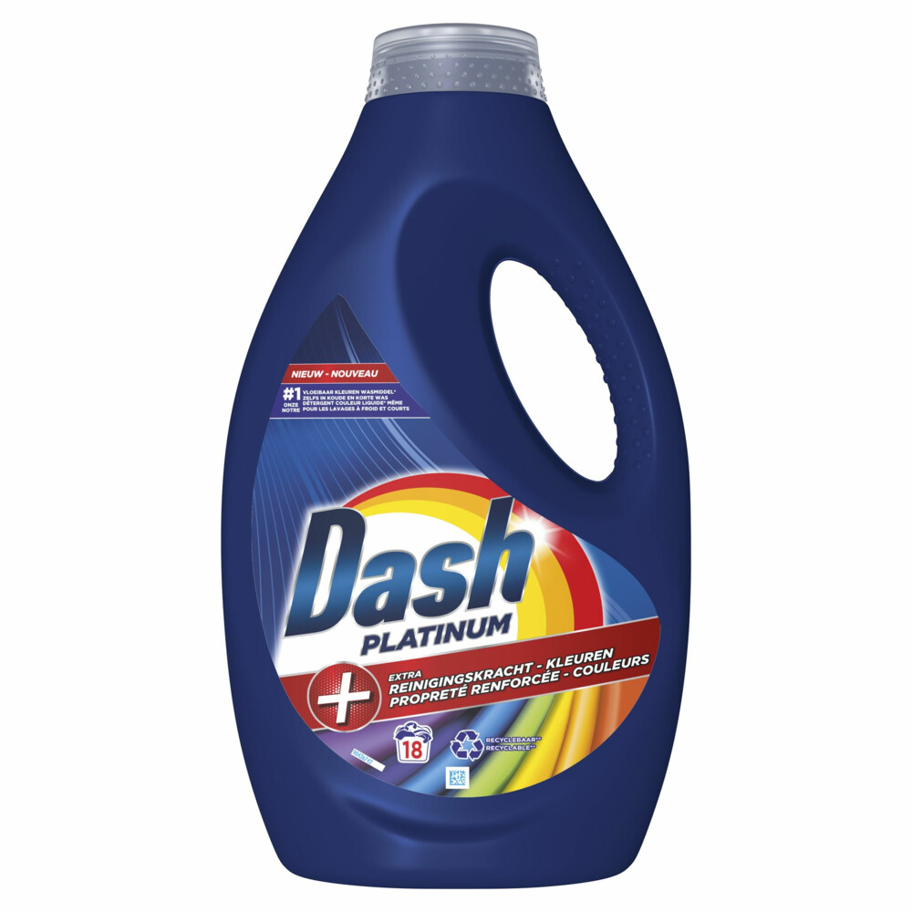 Dash Vloeibaar Wasmiddel Platinum Color 18 Wasbeurten810 ml