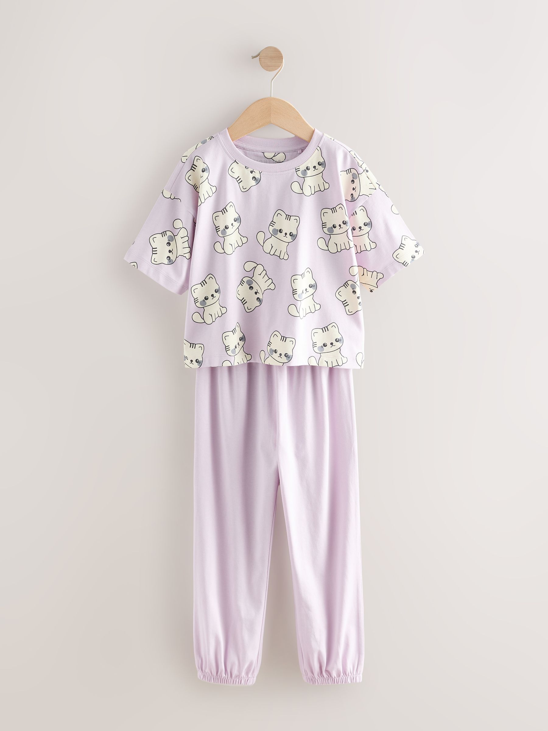 Zwart-wit pandaprint - Verpakking van 3 pyjama's met joggingbroek (3 - 16 jr)