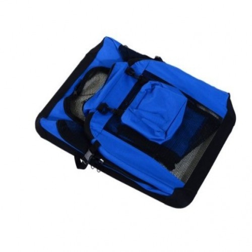 Bolsa de viagem PawHut com 4 compartimentos, azul e preta.