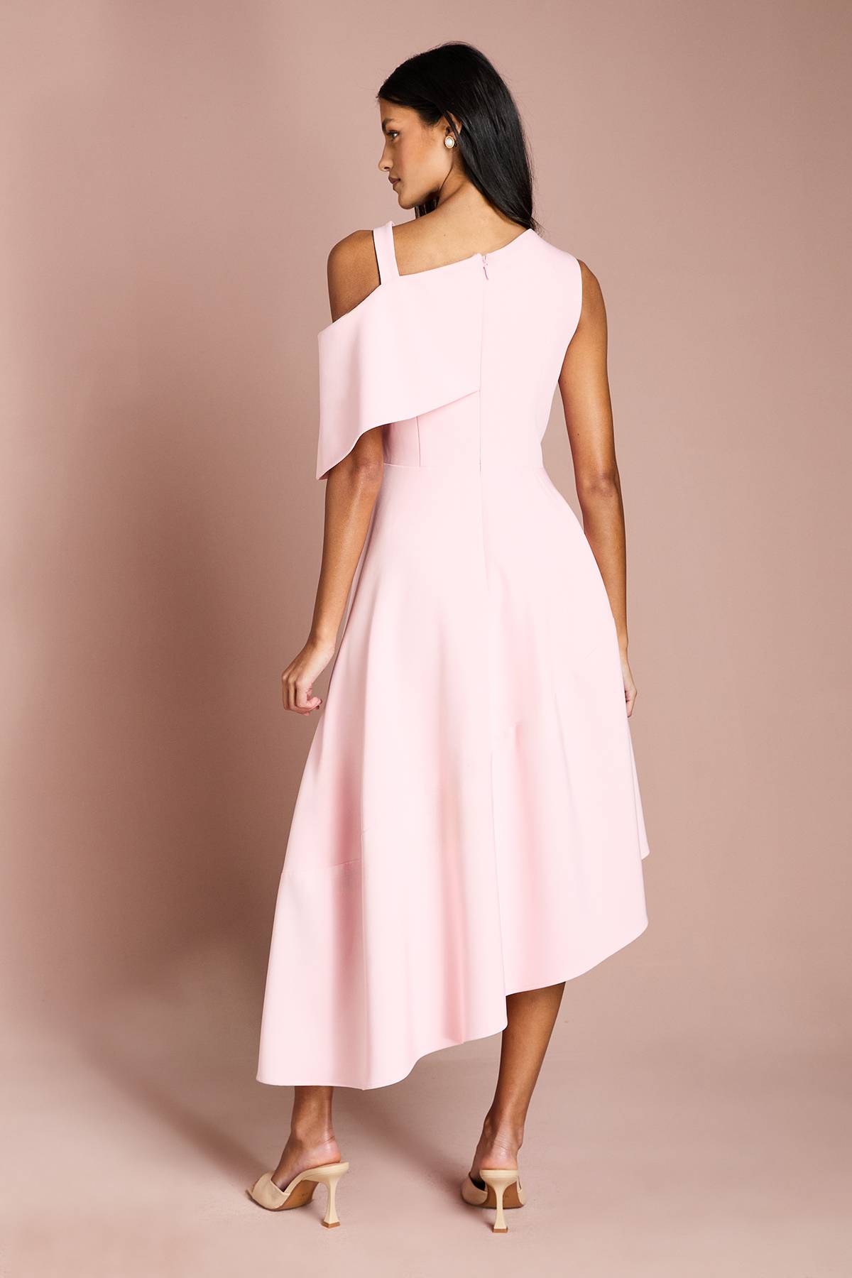 Coast Robe Midi Asymétrique En Crêpe Petite Taille