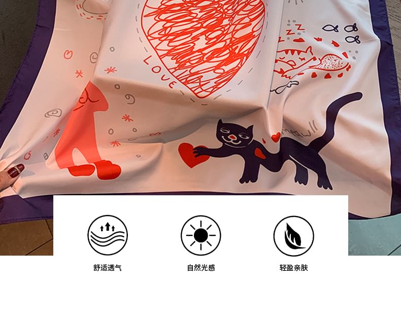 Dreamaway - Sjaal met kattenprint