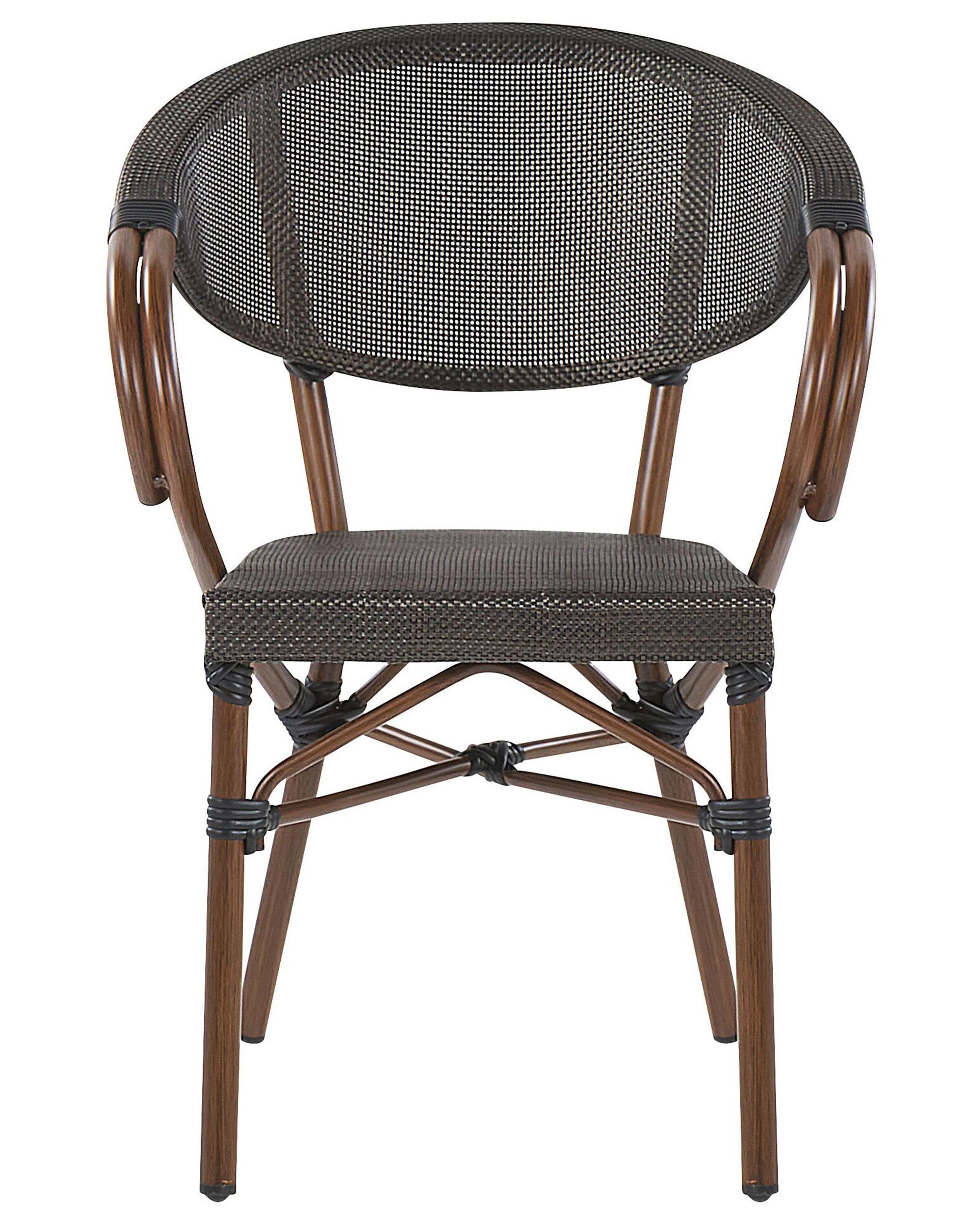 Set van 4 tuinstoelen CASPRI Metaal Grijs