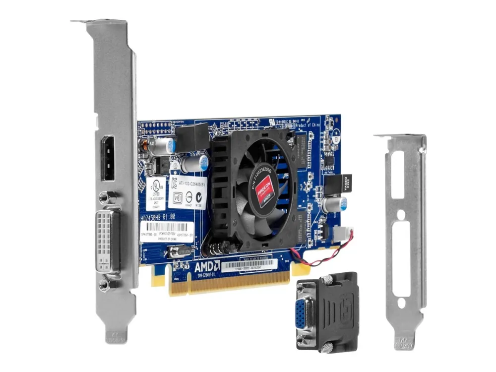AMD Radeon HD 7450 - Grafikkort - Radeon HD 7450 - 1 GB GDDR3 - PCIe 2.0 x16 lavprofil - DVI, DisplayPort - for HP 6300 Pro (SFF), 6305 Pro (SFF), Elite 8300 (SFF)