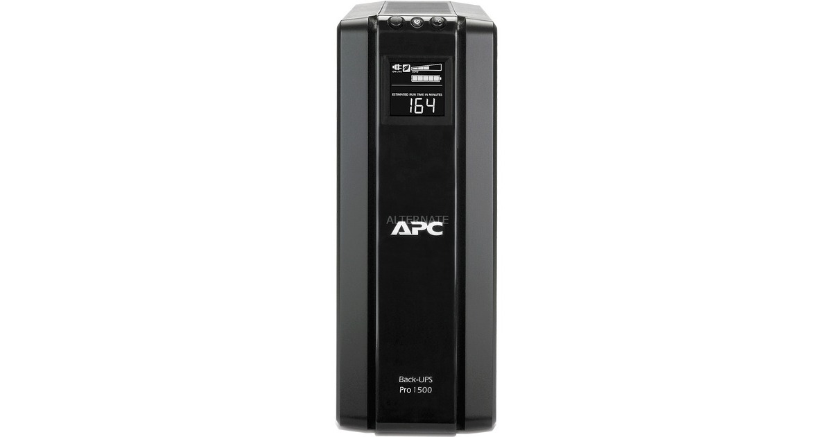 APCBack-UPS PRO 1200VA noodstroomvoeding ups  (Zwart, 6x schuko uitgang, USB, BR1200G-GR, Retail)