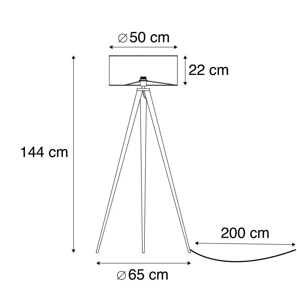 Qazqa vloerlampen ilse zwart e27