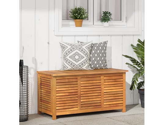 VIDAXL - Coffre Boîte de rangement de jardin persiennes 113x50x56cm bois aca...