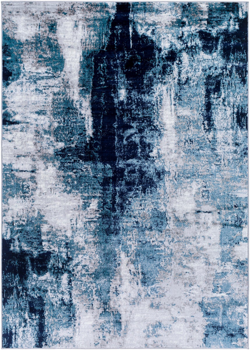 Abstract Modern Tapijt Blauw/Grijs 200x275 cm GIULIA