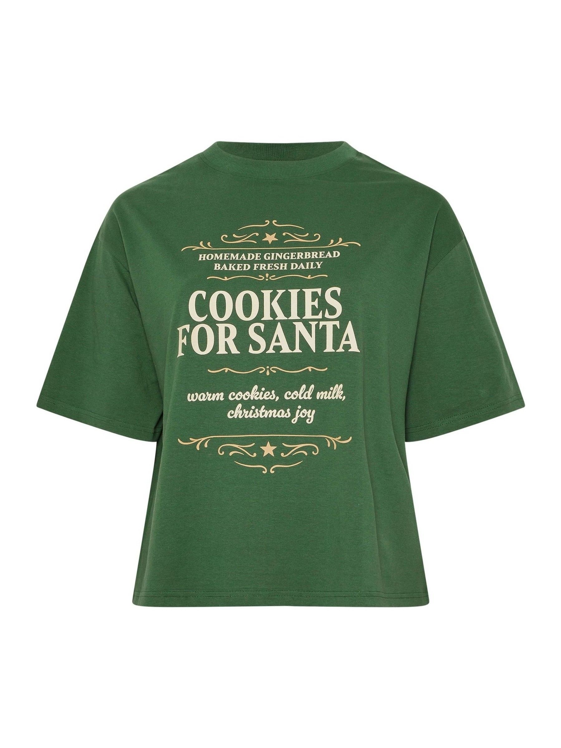 Yours Curve Limited Cookies For Santa T-shirt