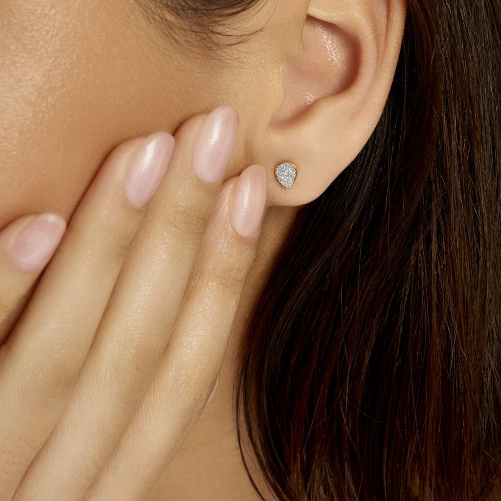 Boucles D'oreilles Puces Anitta Or Jaune