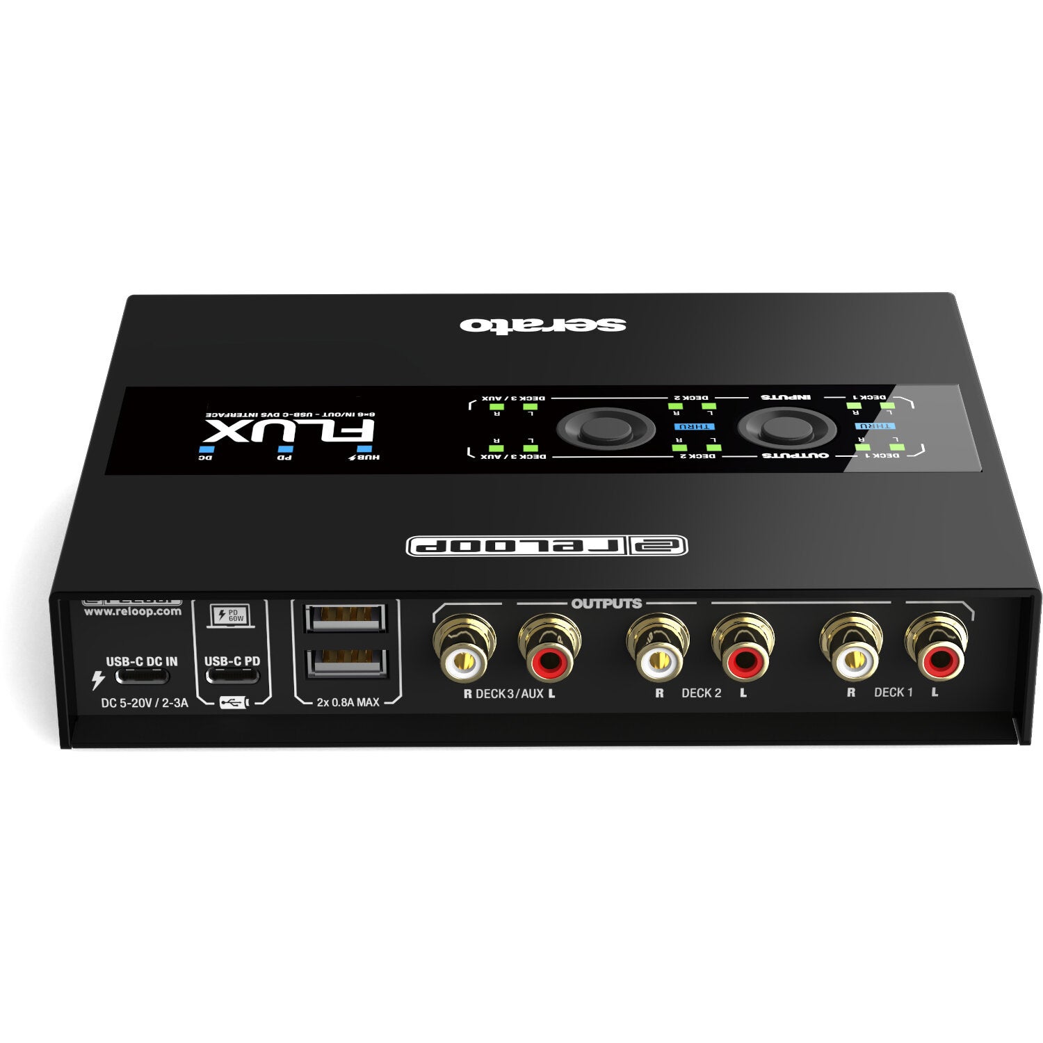 Reloop Flux USB-C DVS audio interface voor Serato DJ Pro