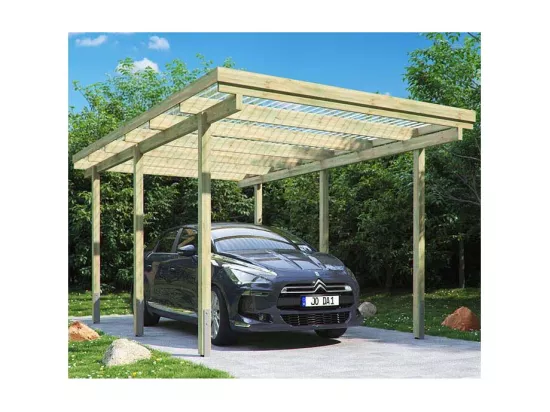 Carport en bois couverture PVC Basic Simple