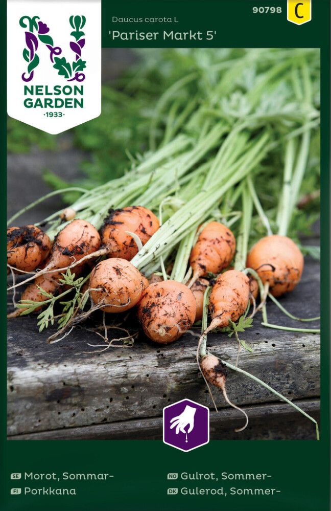GRØNNSAKSFRØ NELSON GARDEN SOMMERGULROT PARISER MARKT 5