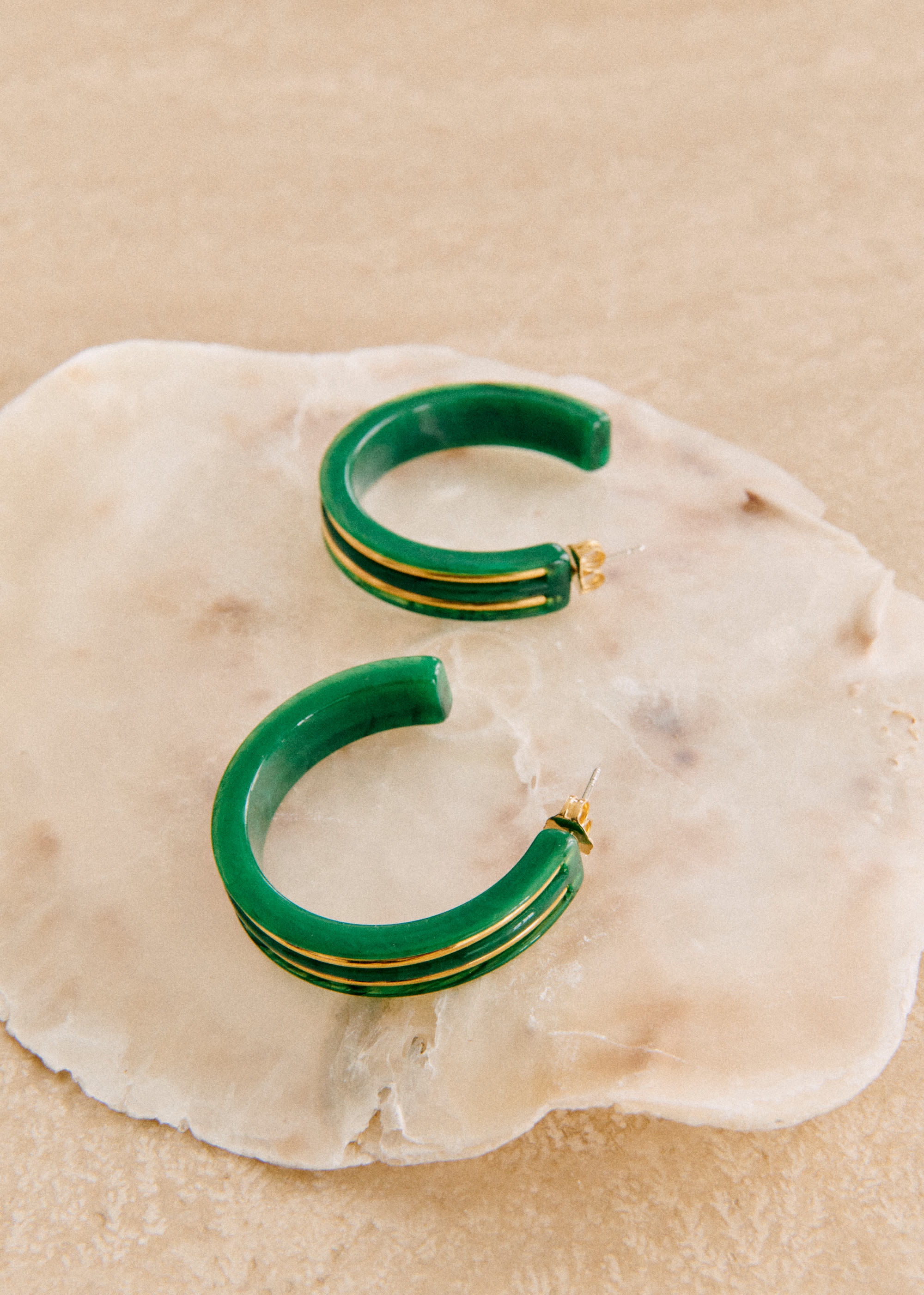 Anneaux Alix - Vert - E-SHOP/BIJOUX Boucles d'Oreilles 5905799