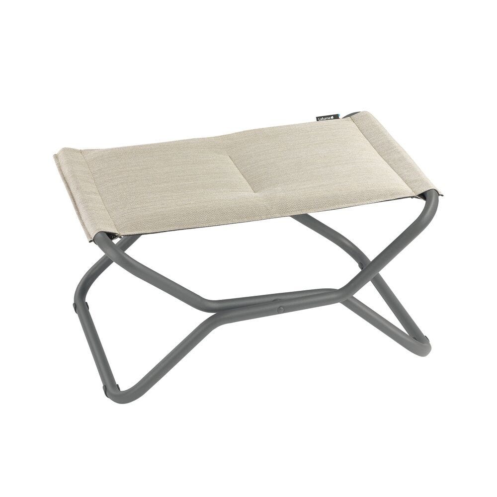 Klappbare gepolsterte Fußstütze / Hocker Bayanne Hedona Beige Latte