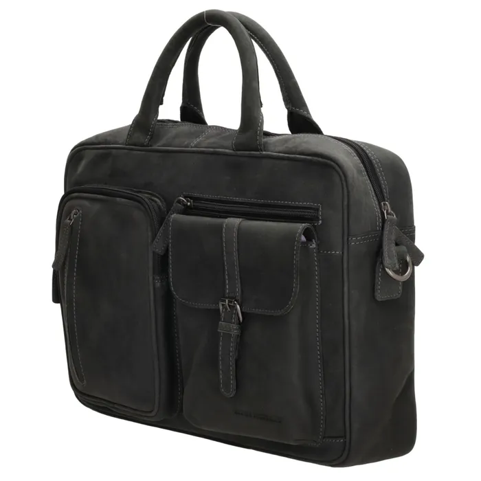 Hide & Stitches Idaho Laptoptas 15,6 inch Zwart