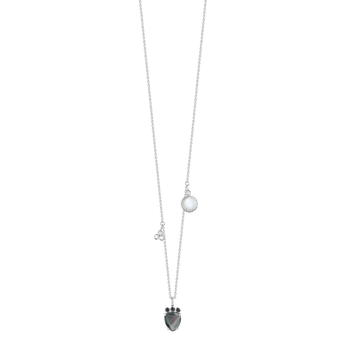 Collier argent 925 nacre zirconia