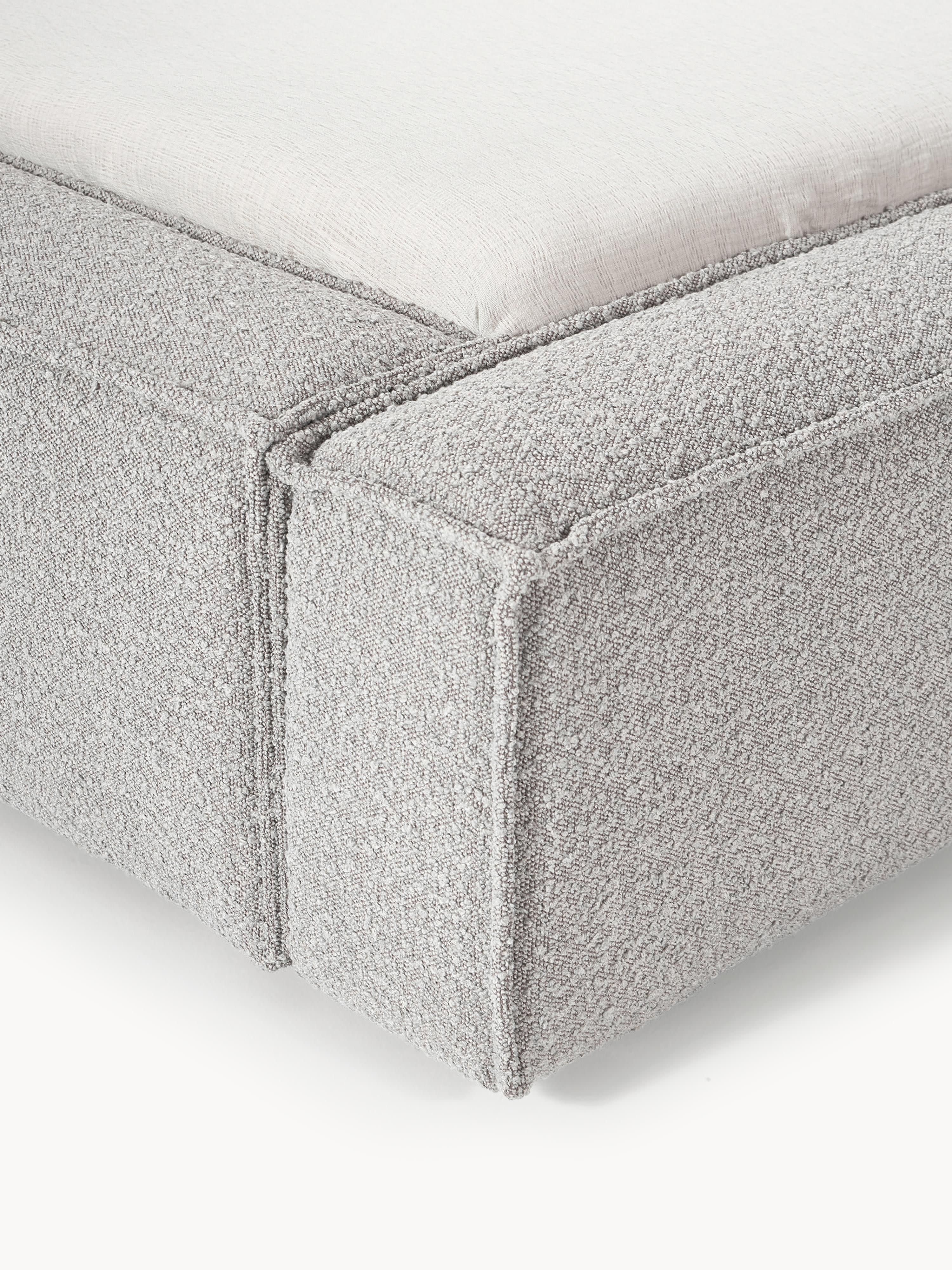 Bouclé gestoffeerd bed Lennon met opbergruimte