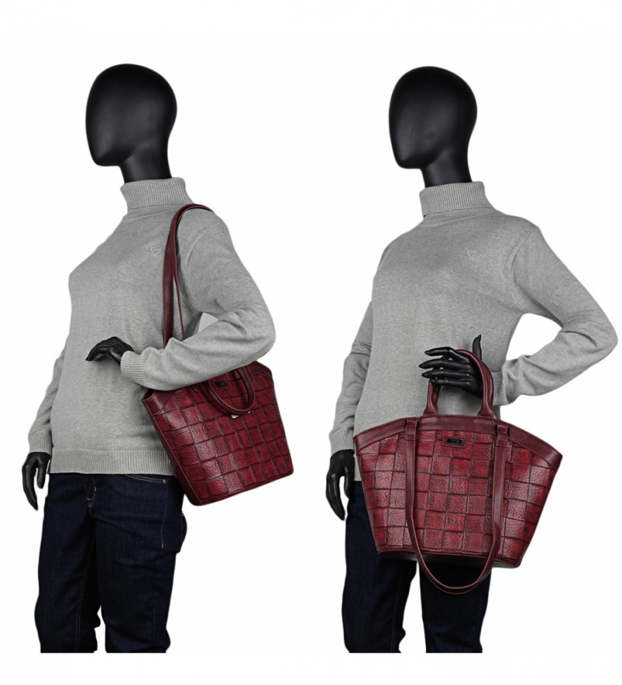 Bolsa tote Lois com alça dupla LOIS 316581 vermelha
