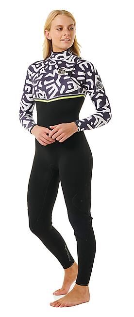 RIP CURL - INTEGRALE E BOMB 4/3 ZIP FREE FEMME