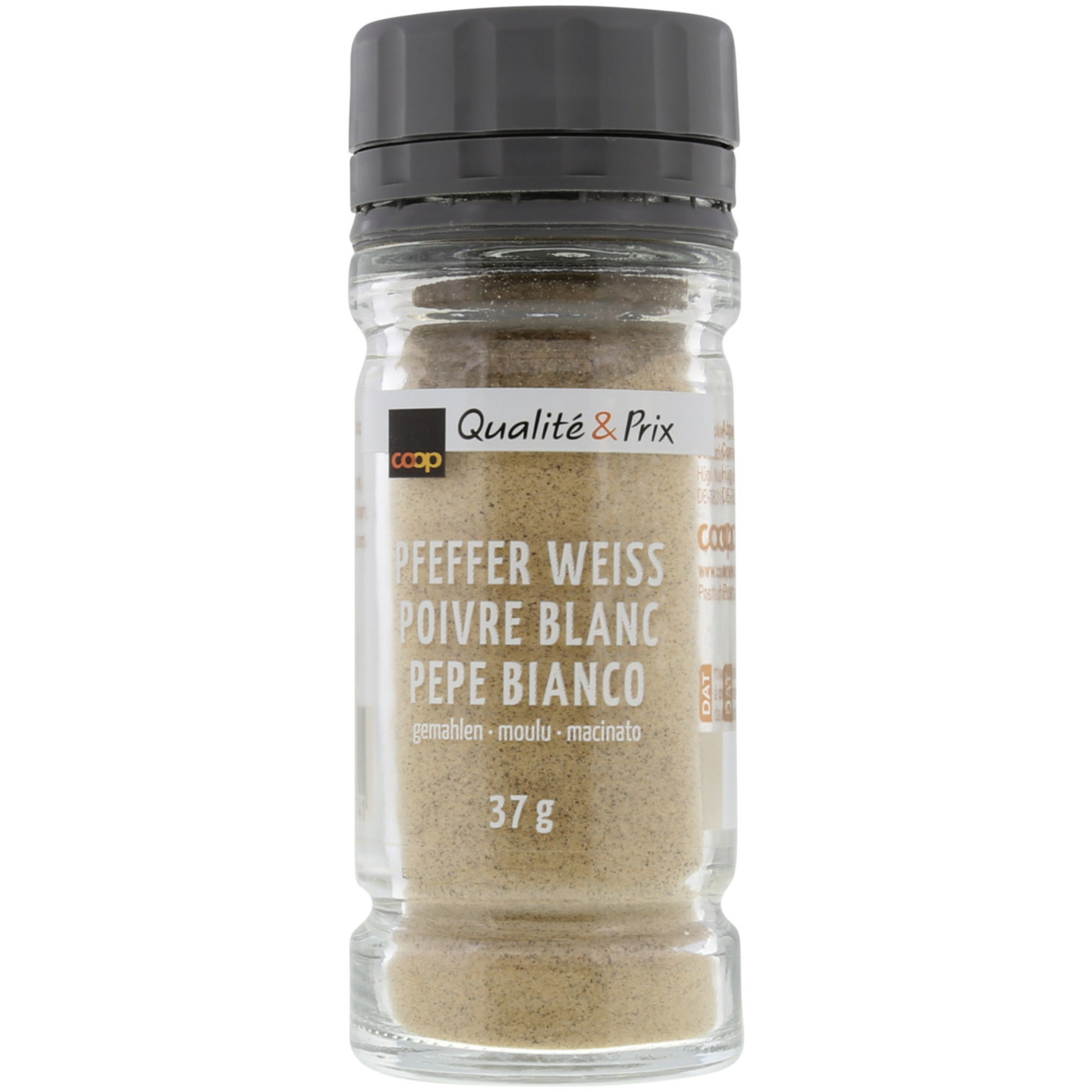 Pfeffer weiss gemahlen
