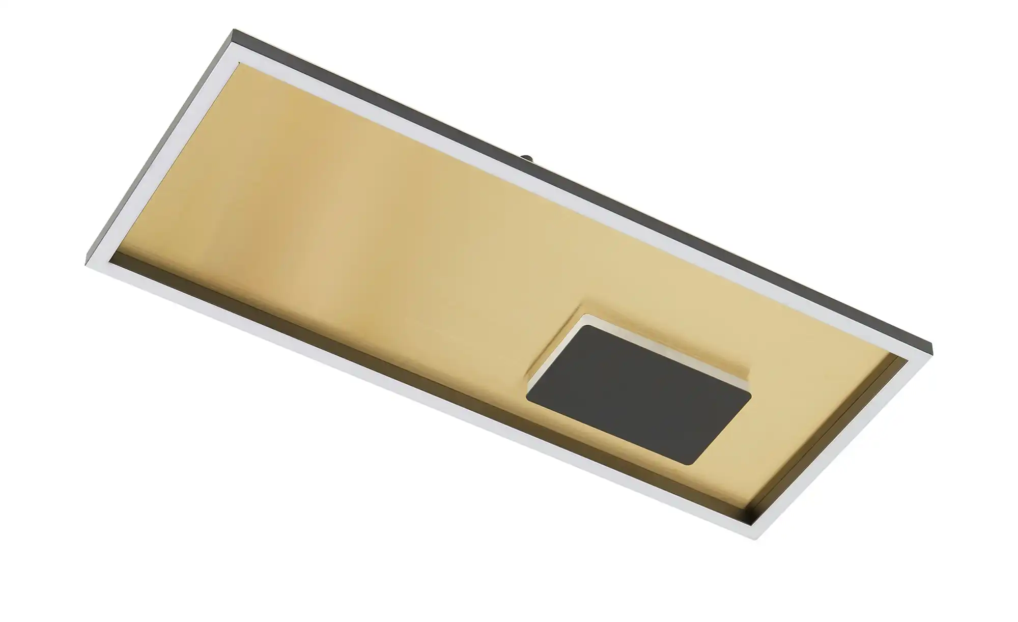 KHG LED-Deckenleuchte, schwarz/goldfarben rechteckig