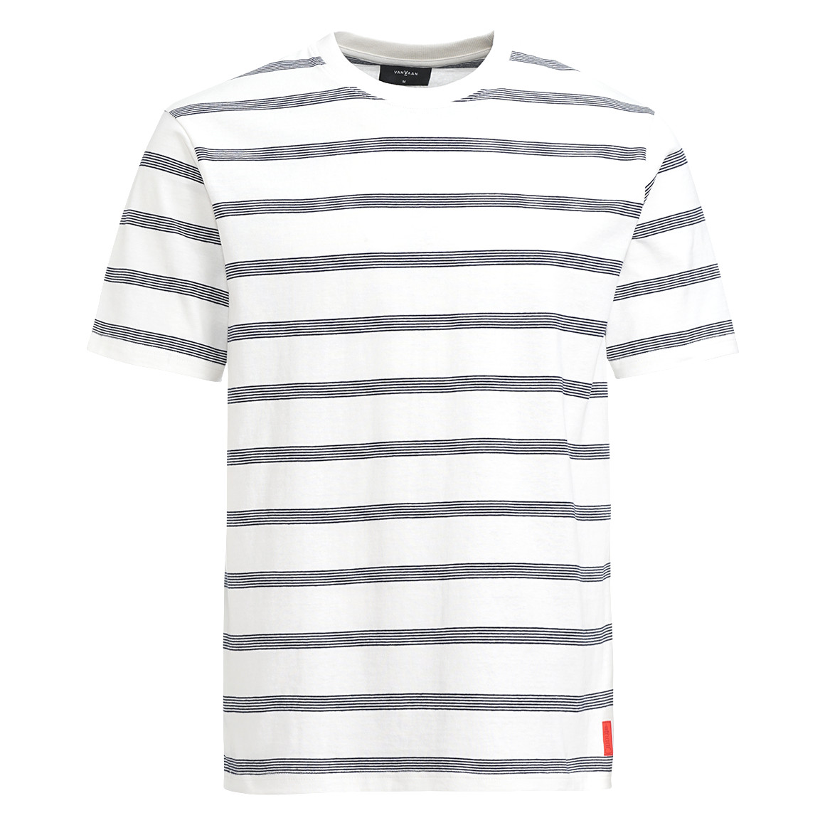 VanVaan Denim Herren T-Shirt aus Bio-Baumwolle weiss / schwarz