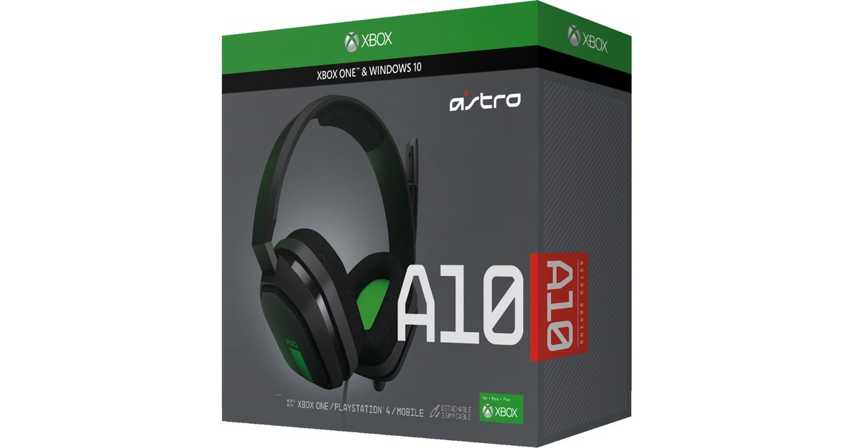 ASTRO GamingA10 headset over-ear gaming headset  (Zwart/groen, Pc, Xbox One)