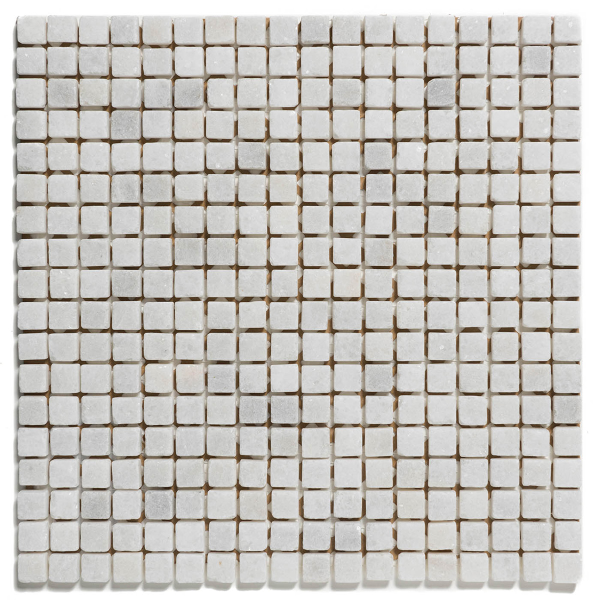 Tegelsample: The Mosaic Factory Natural Stone vierkante mozaïek tegels 30x30 cararra anticato