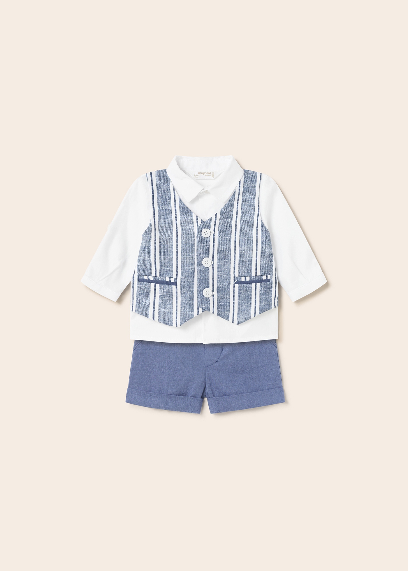 Conjunto de linho de 2 peças para recém-nascido