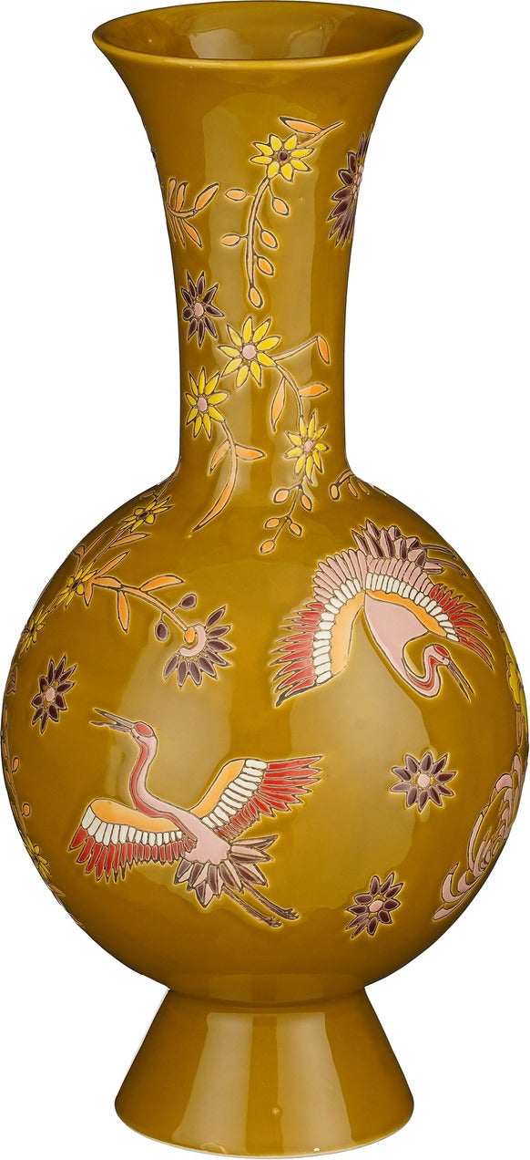 Mica Decorations vaas Eloise oker D 22 H 47 cm