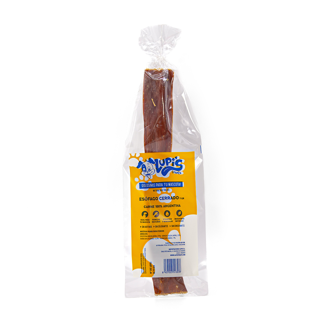 Esôfago Fechado 4 a 5 g Premium 100% Natural. Fabricado na Argentina.