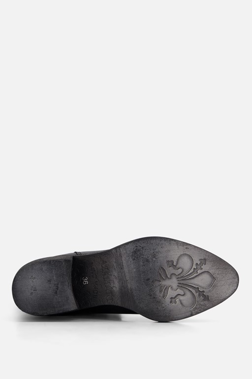 Lazamani Cowboylaarzen zwart Leer