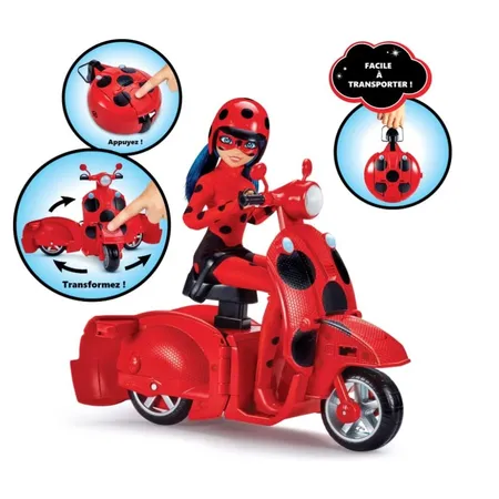 Bandai Miraculous Ladybug Scooter mit Ladybug Puppe (26 cm)
