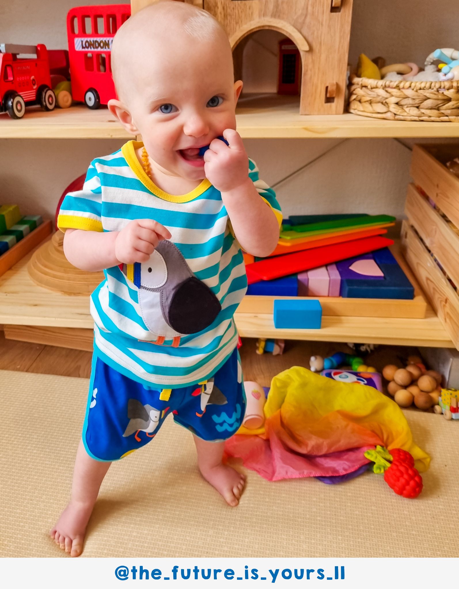 Toby Tiger Laufshorts mit Papageientaucher-Druck