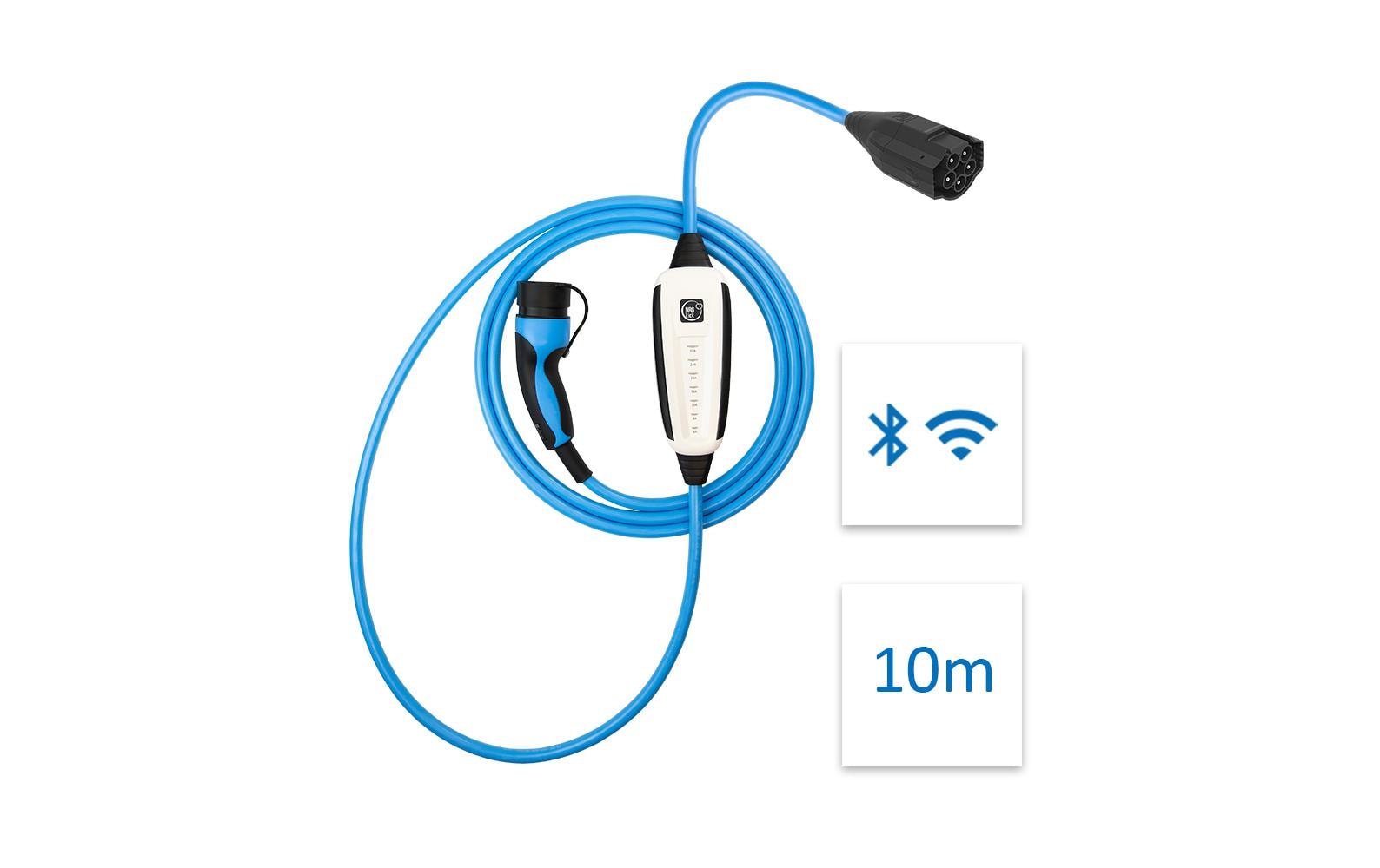 Mobile Ladestation 32A Pure, 10 m, WLAN, BLE<br>Mobile Ladeeinheit für Elektrofahrzeuge mit WLAN und Bluetooth