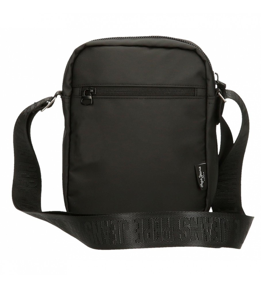 Bolsa de ombro média Pepe Jeans Hoxton preta
