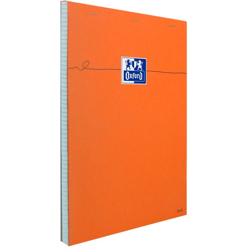 Bloc de bureau Oxford A4 agrafées orange 5 X 5 - 80 Feuilles