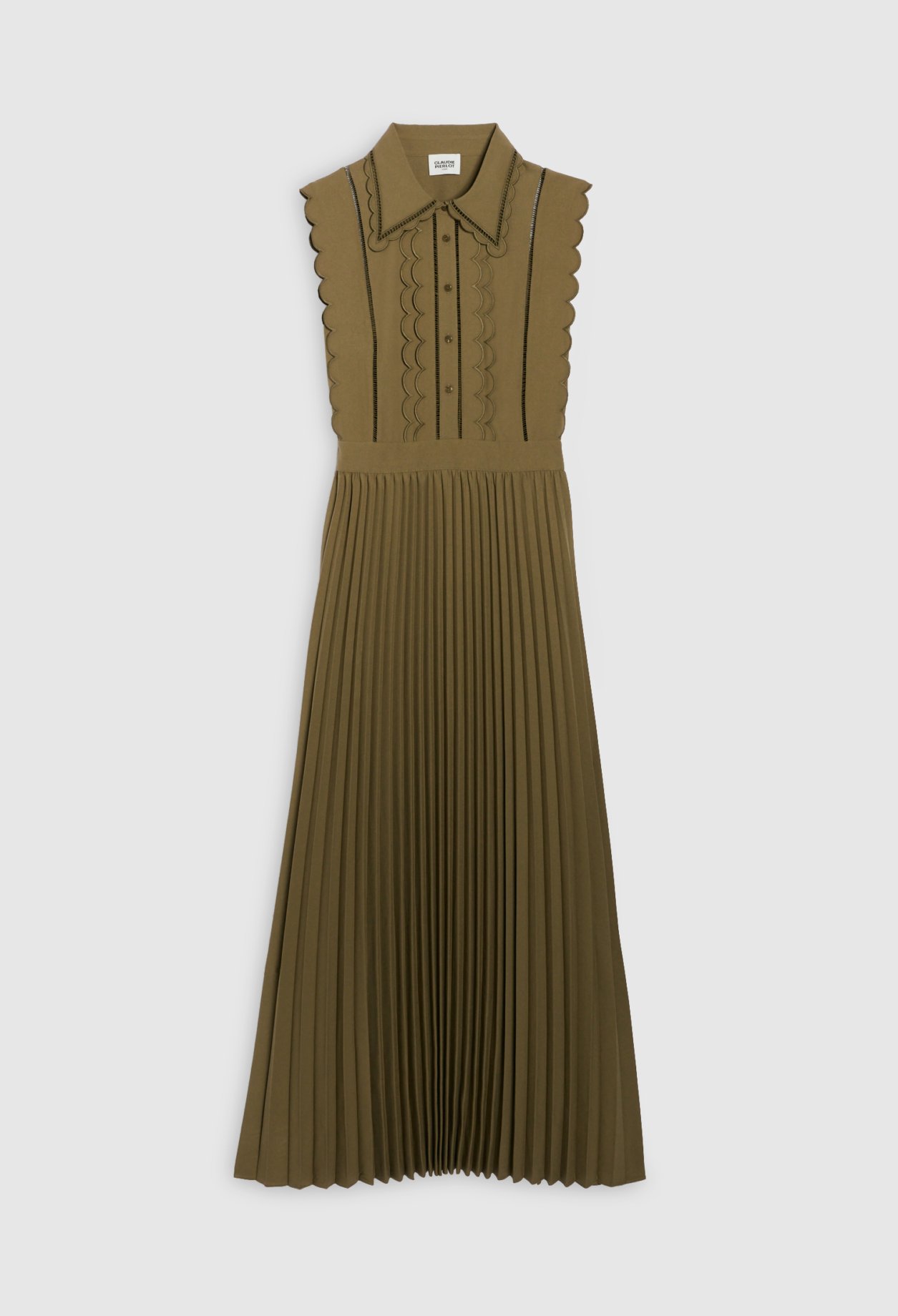 Robe longue kaki