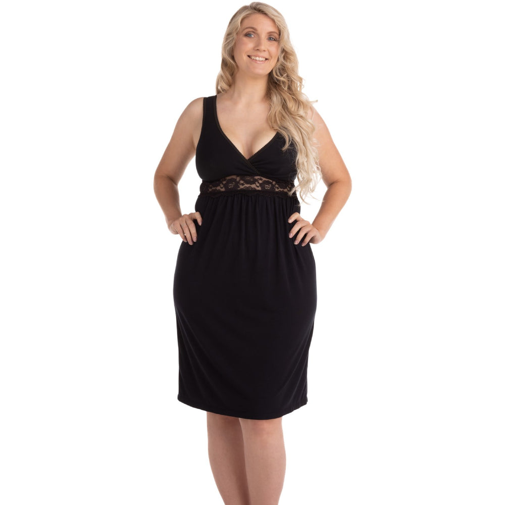 Køb Carriwell Black Maternity & Nursing Nightie