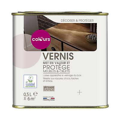 Vernis meubles et objets chêne foncé mat 500ml