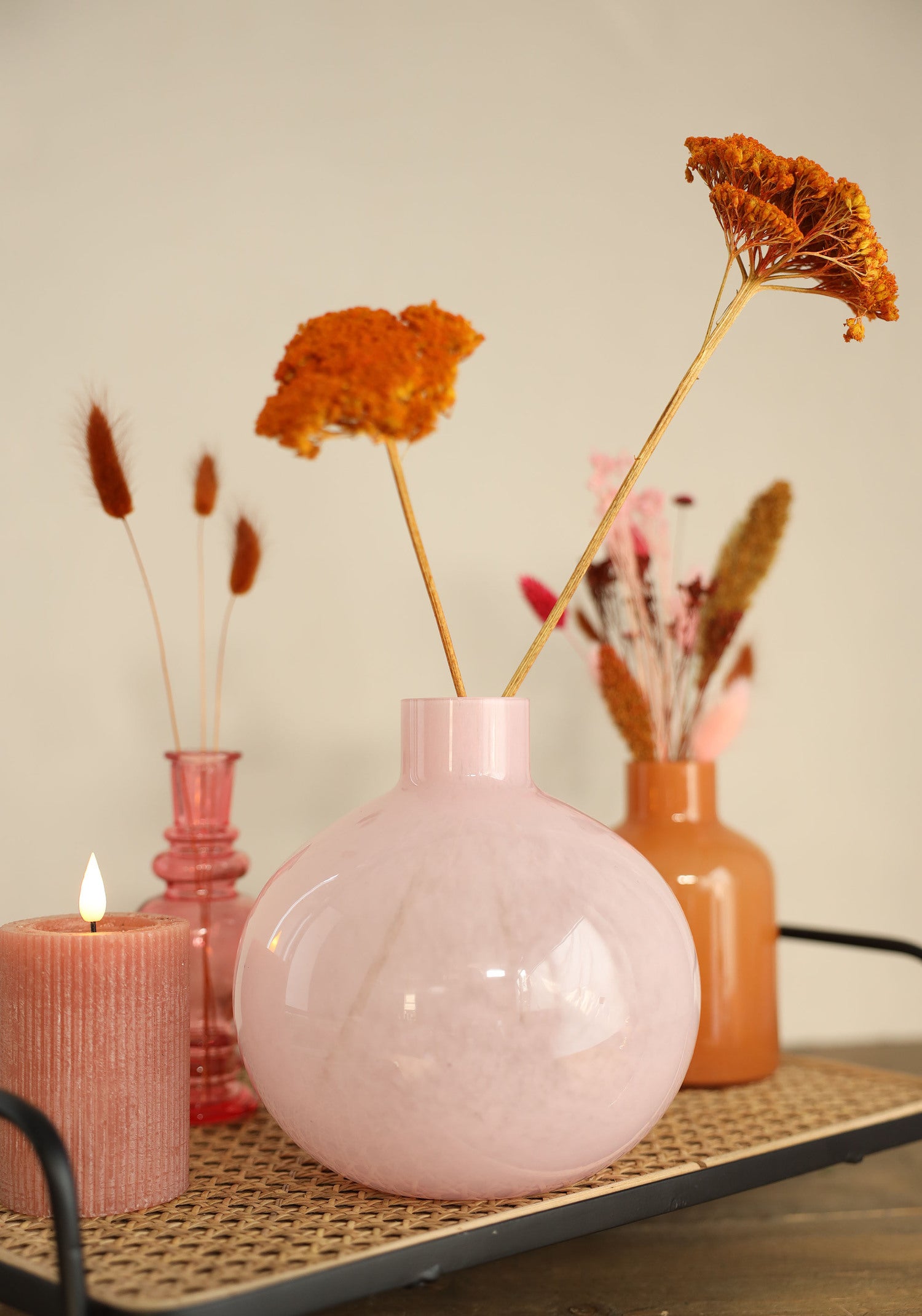 Vaas Rose roze 18 x 18 x 18 cm