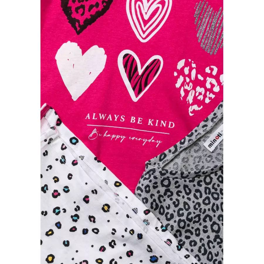 MINOTI 3er-Pack Longsleeves Rosa